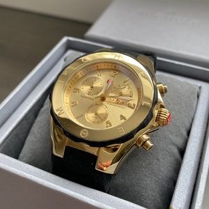 Michele Chrono Silicone Strap Watch